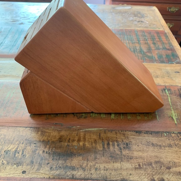 Zwilling JA Henckels Knife Block 18 Slot Wooden Holder Only Steak Chef used - Picture 4 of 10